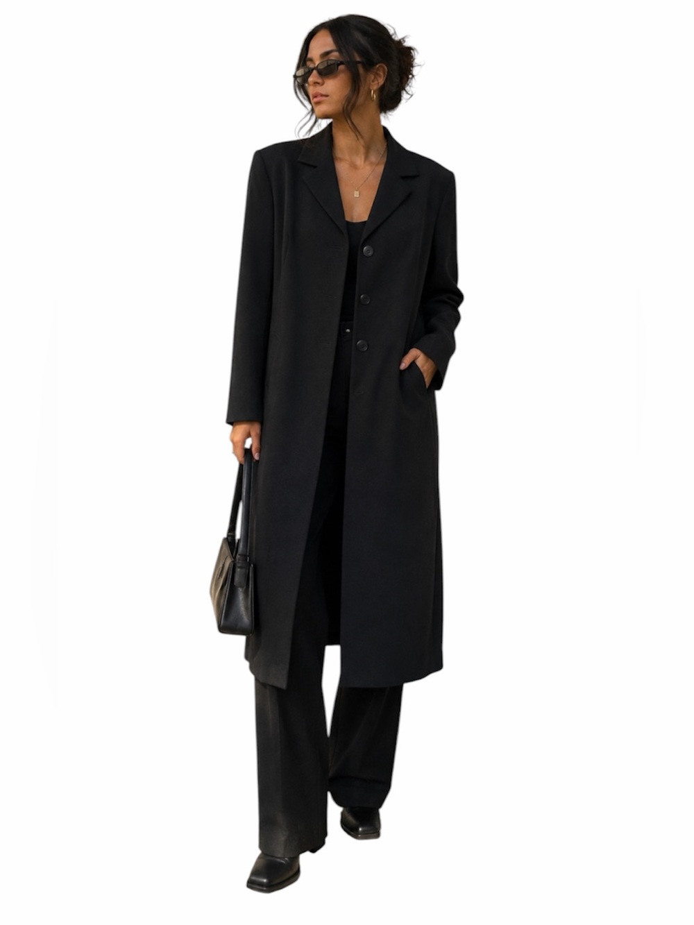 Amanda Smith VINTAGE/RETRO LONG BLACK BLAZER, Size 10